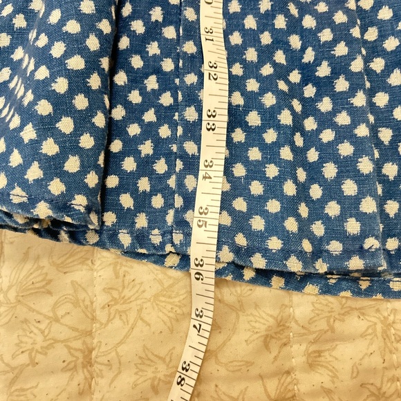 Anthropologist Holding Horses Dotted Blue/Cream Shirtdress Size 4 - Picture 9 of 11